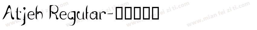 Atjeh Regular字体转换